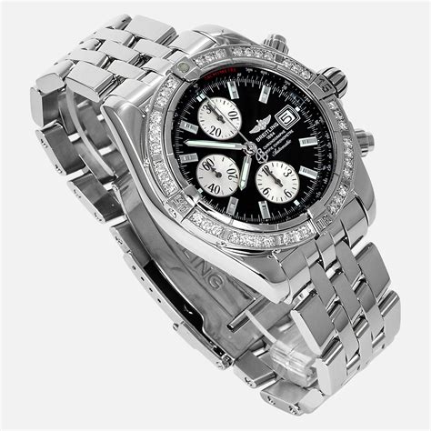 replica breitling chronomat evolution a13356|breitling evolution diamond bezel.